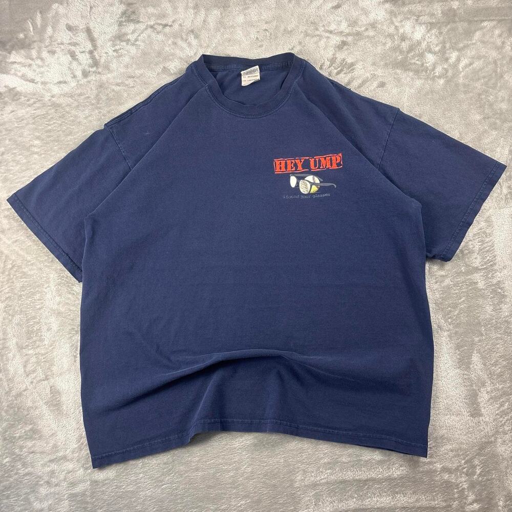 Vintage Ropes Baseball Hey Ump I Found Your Glasses T-Shirt Men’s XL Navy